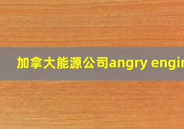 加拿大能源公司angry engine